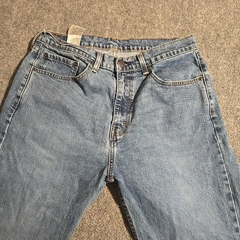 Levi’s 505 Denim Jeans Mens 34x30 (Fits 32x29) Blue Classic 5 Pocket Straight